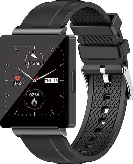 iSEN KS01 Smartwatch with Heart Rate Monitor (Black) view 2