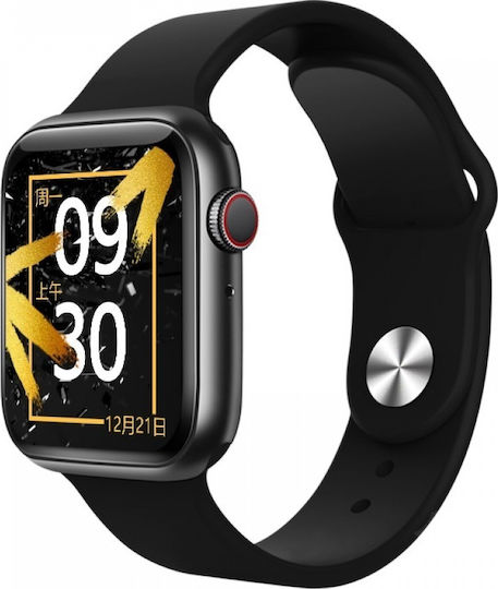 T55 Pro Max Aluminium 44mm Smartwatch with Heart Rate Monitor (Black)