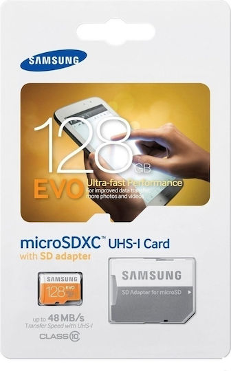 Samsung EVO microSDXC 128GB U1 UHS-I 48MB/s with Adapter view 6