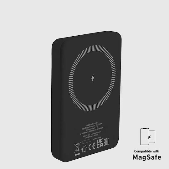 SBS MagSafe Power Bank 5000mAh 5W with USB-C Port Black view 5