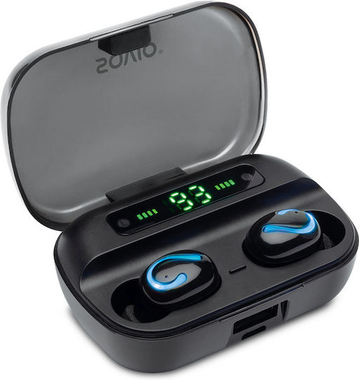 Savio TWS-06 In-ear Bluetooth Handsfree Earphones with Charging Case Black view 5