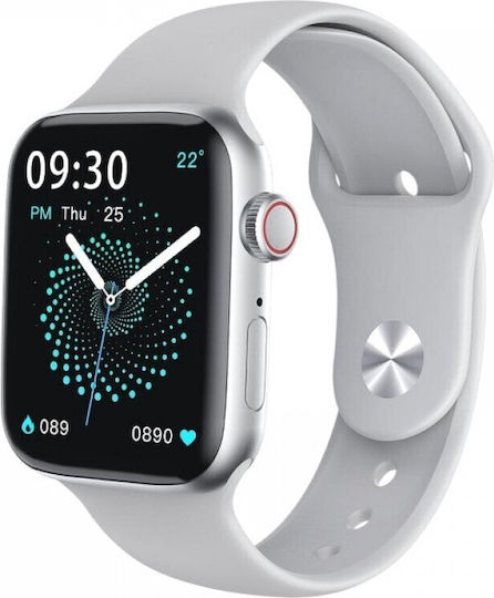 S10 Pro Max 49mm Smartwatch with Heart Rate Monitor (White)