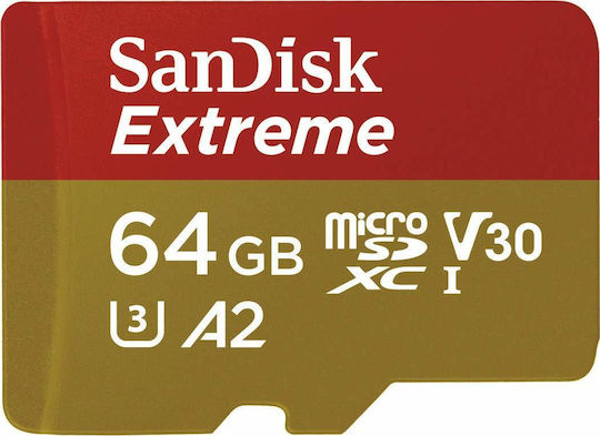 Sandisk Extreme microSDXC 64GB U3 V30 A2 UHS-I 160MB/s with Adapter view 4