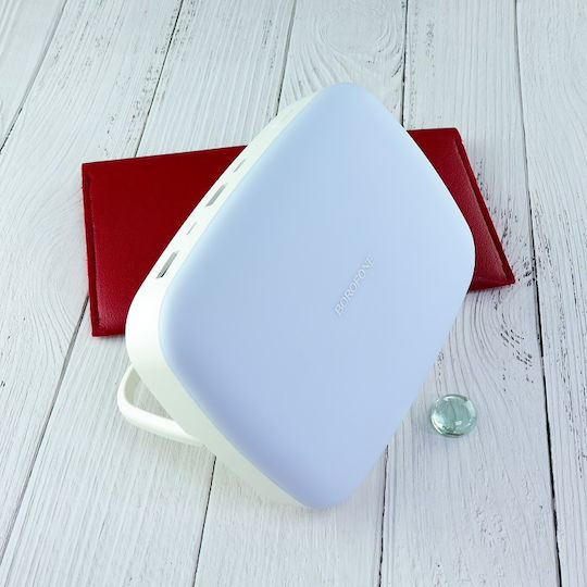 Borofone DBT07 Lighting Power Bank 10000mAh with 2 USB-A Ports White vue 4