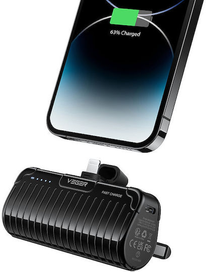 Veger W0558P Power Bank 5000mAh 20W Power Delivery Black view 2