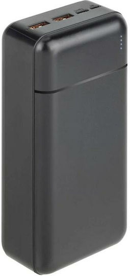 Rivacase VA2103 Power Bank 30000mAh with USB-A Port and USB-C Port Power Delivery / Quick Charge 3.0 Black vue 2