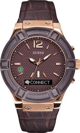 Guess Connect Hybrid Stainless Steel Smartwatch (Rose Gold)