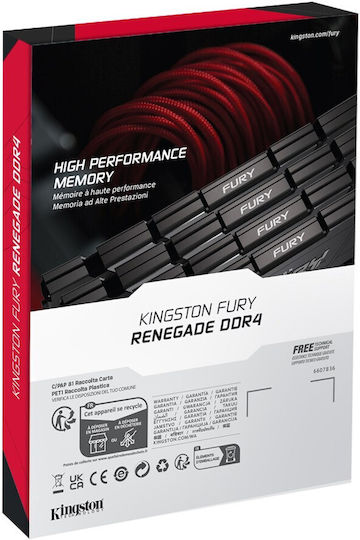 Kingston Fury Renegade DDR4 16GB RAM with 2x8GB Modules and Speed 3600 for Desktop KF436C16RB2K2/16 view 7