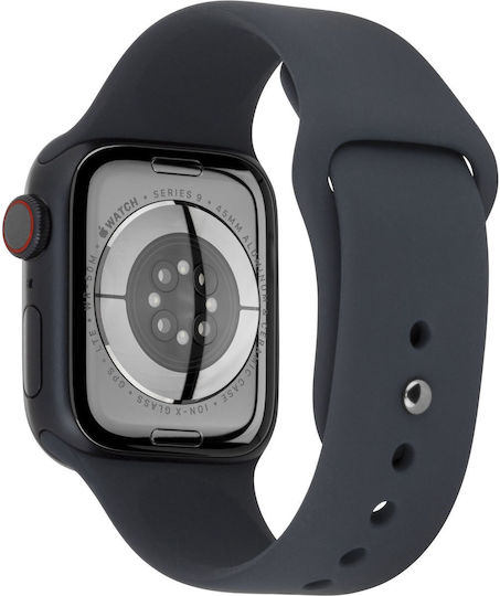 Apple Watch Series 9 Cellular Aluminium 45mm Waterproof with eSIM and Heart Rate Monitor (Midnight with Midnight Sport Band (M/L)) view 7