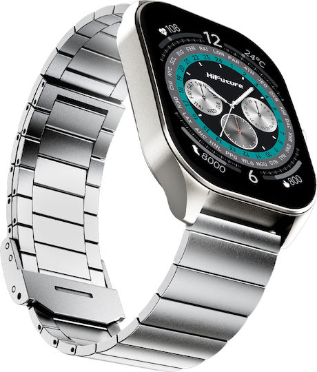 HiFuture FutureFit APEX Smartwatch with Heart Rate Monitor (Silver) view 7