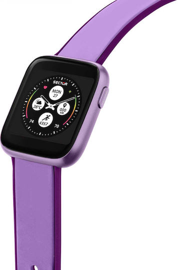 Sector S-04 Aluminium 40mm Smartwatch with Heart Rate Monitor (Purple) view 2