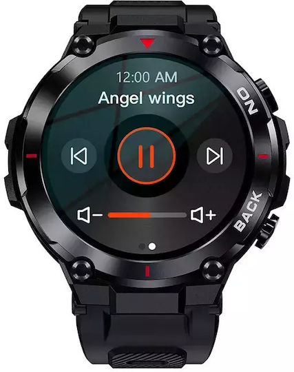 Nubi K37 Smart Watch Gps Bluetooth Calling Heart Rate Monitoring Sleep Tracking Oxygen Level Notifications Multiple Sports Modes Black view 4