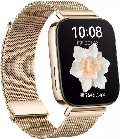 Huawei Watch Fit 3 Aluminium 43mm Waterproof with Heart Rate Monitor (Elegant Gold) view 3