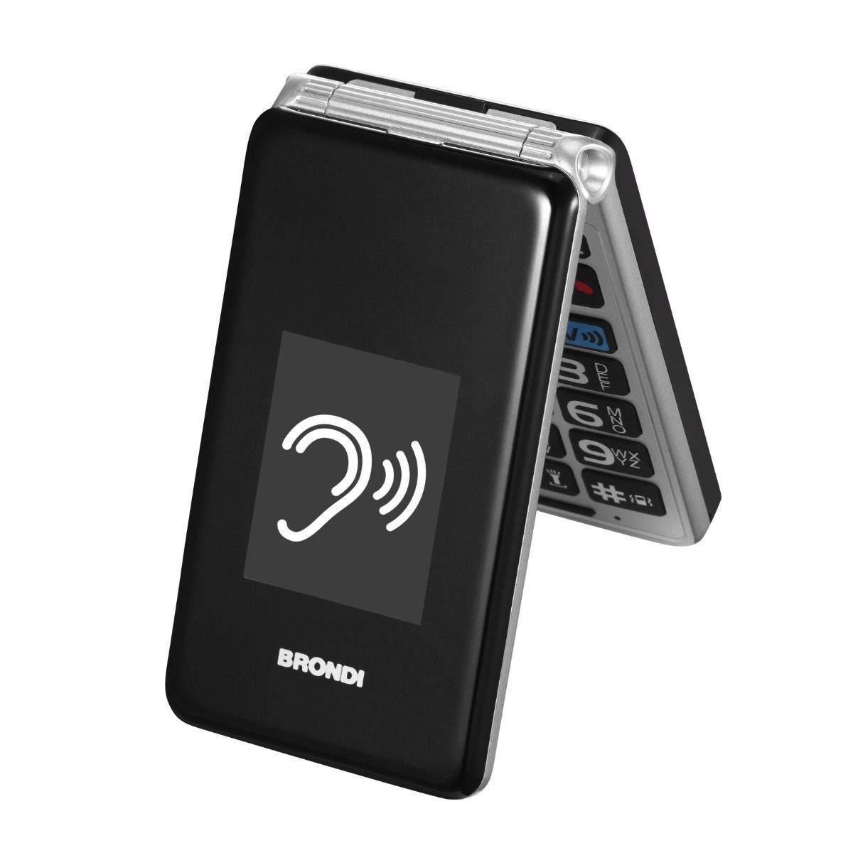Brondi Amico Super TV Dual SIM Mobile with Large Buttons Gray view 8