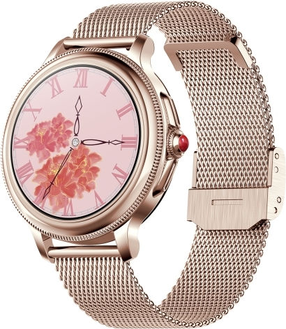 Cf96 1.2 Inch Waterproof Smart Steel Strap Wristband Support Heart Rate Monitoring Blood Pressure Monitoring Gold view 1