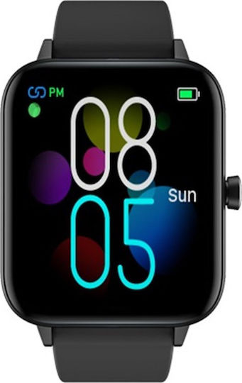 Cubot C7 Stainless Steel Smartwatch with Heart Rate Monitor (Black)