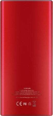 GoGEN PB100008R Power Bank 10000mAh 20W with 2 USB-A Ports and USB-C Port Power Delivery Red
