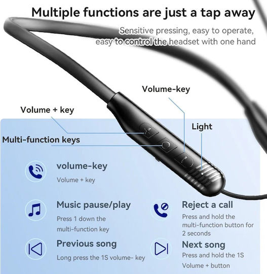 Yesido YSP20 In-ear Bluetooth Handsfree Earphones Black view 2