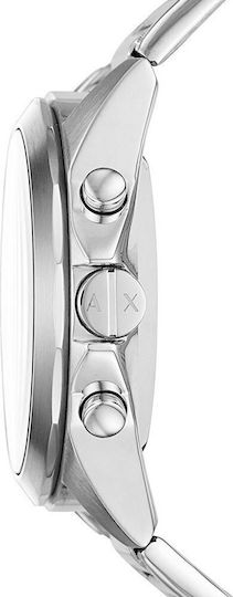 Armani Exchange Drexler Hybrid Stainless Steel 44mm Smartwatch (Silver) view 5