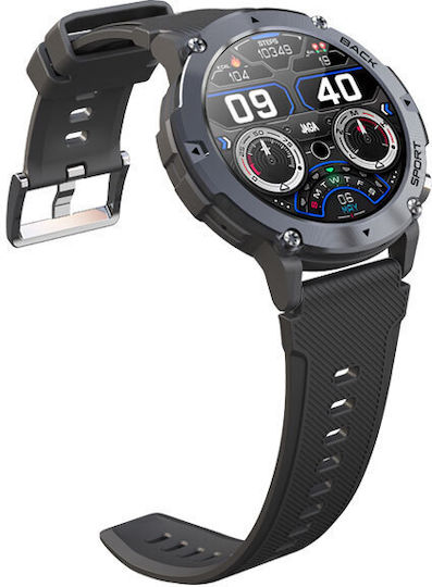 Jaga JS14 Smartwatch with Heart Rate Monitor (Black) vue 4