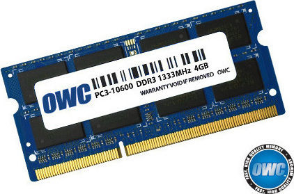 OWC DDR3 with Module 1x4GB and Speed 1333 for Laptop OWC1333DDR3S4GB