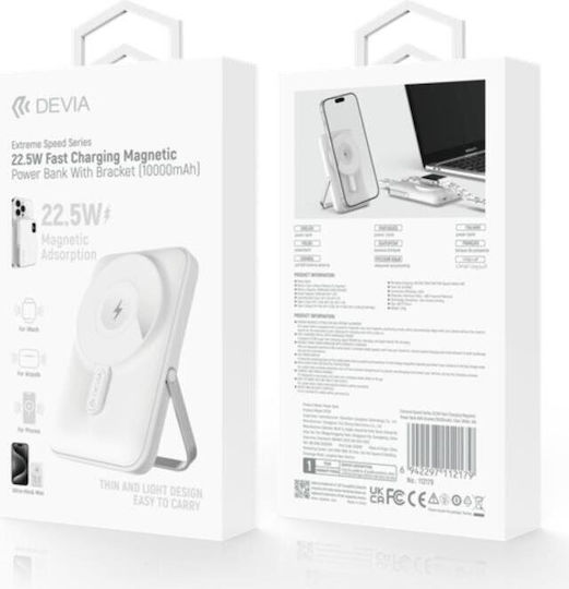 Devia EP201 MagSafe Power Bank 10000mAh 22.5W with USB-C Port Power Delivery White vue 3