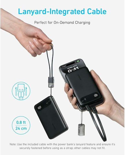 Anker PowerCore 10000mAh 22.5W with USB-A Port and 2 USB-C Ports Black view 6