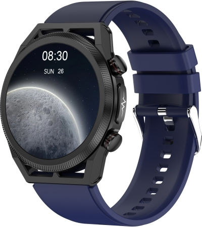 Et310 1.39 Inch Ips Screen Ip67 Waterproof Silicone Band Smart Watch Support Body Temperature Monitoring Ecg Dark Blue