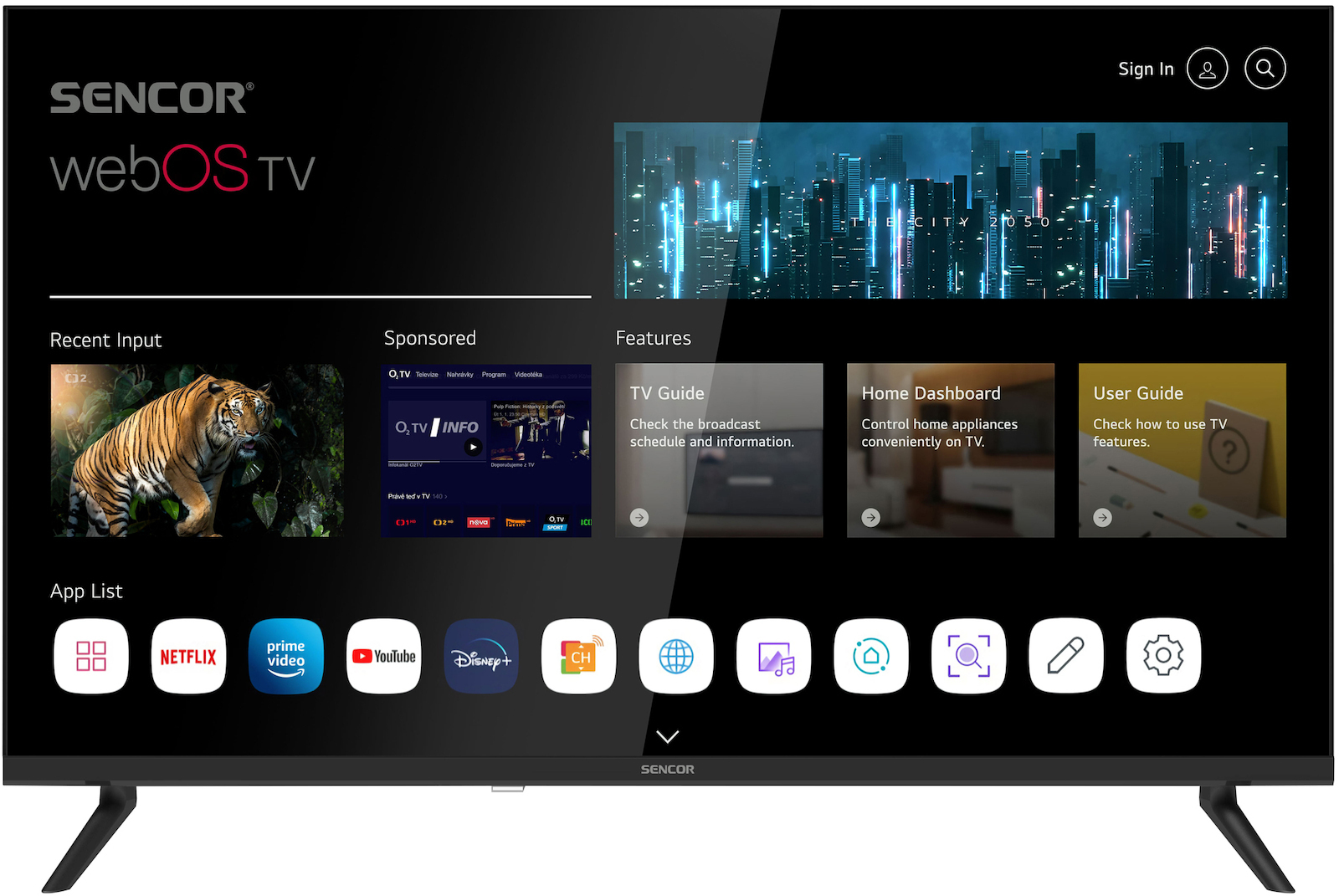 Sencor Smart Television 32" HD Ready LED SLE 32S810B (2025) view 1