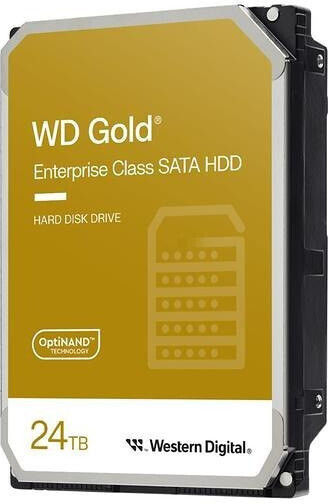 Western Digital Gold Enterprise Class 24TB HDD Hard Drive 3.5" SATA III 7200rpm with 512MB Cache for Server / Recorder WD241KRYZ vue 2