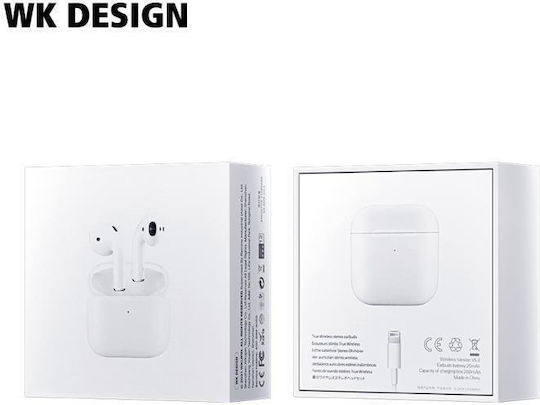 WK V04 In-ear Bluetooth Handsfree Earphones with Charging Case White view 2