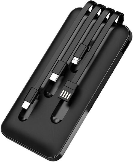 Treqa TR-931 Power Bank 10000mAh with USB-A Port Black view 1