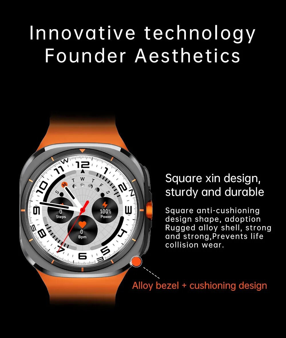 Kalobee U8 Ultra Smartwatch with Heart Rate Monitor Black view 8
