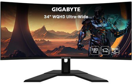 Gigabyte GS34WQC Ultrawide VA Curved Gaming Monitor 34" QHD 3440x1440 vue 6