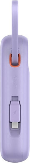 Baseus QPow 2 Power Bank 10000mAh 30W with USB-A Port and USB-C Port Purple view 7