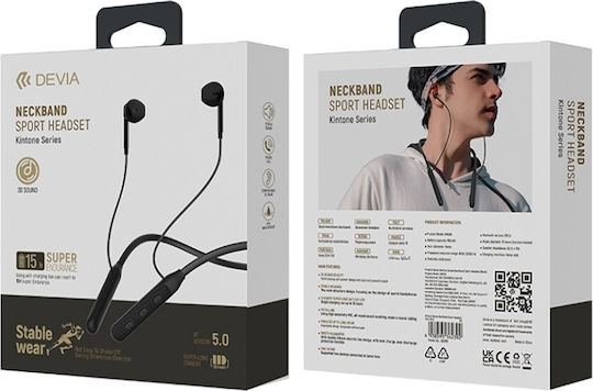 Devia EM036 Sport Kintone Earbud Bluetooth Handsfree Earphones Black view 3