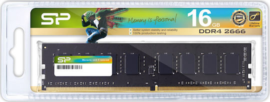 Silicon Power DDR4 with Module 1x16GB and Speed 2666 for Desktop SP016GBLFU266X02 vista 2