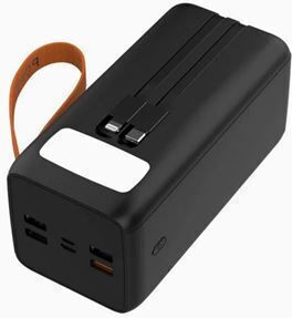 Power Bank 50000mAh 22.5W with 3 USB-A Ports Black view 3