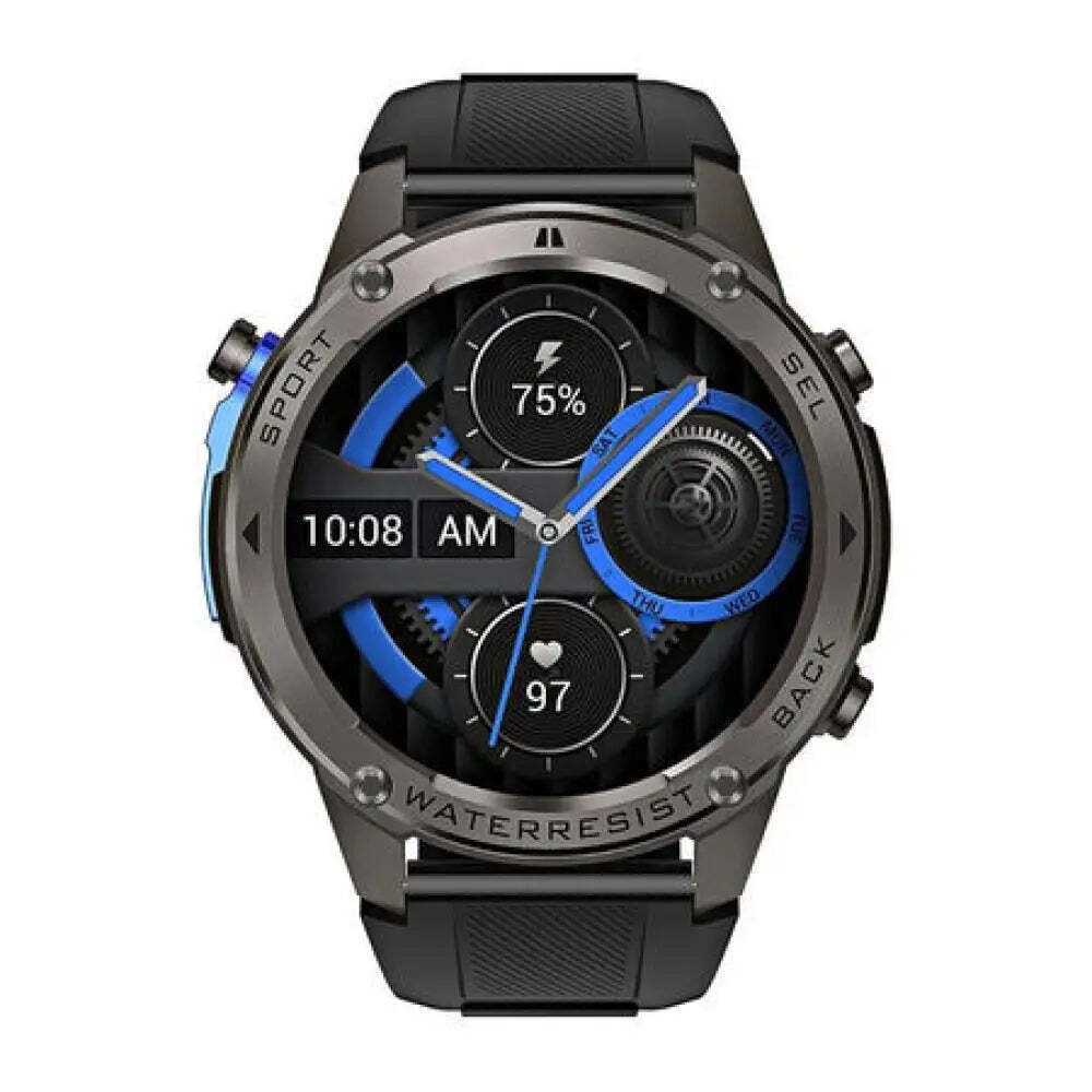 BlitzWolf BW-Voyager1 52mm Waterproof Smartwatch with Heart Rate Monitor (Black)