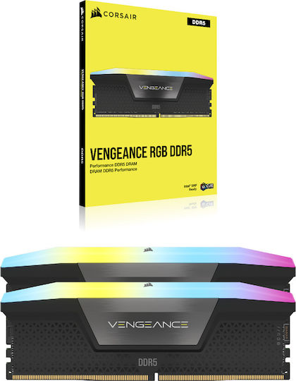 Corsair Vengeance RGB DDR5 64GB RAM with 2x32GB Modules and Speed 6000 for Desktop CMH64GX5M2B6000Z40 view 5