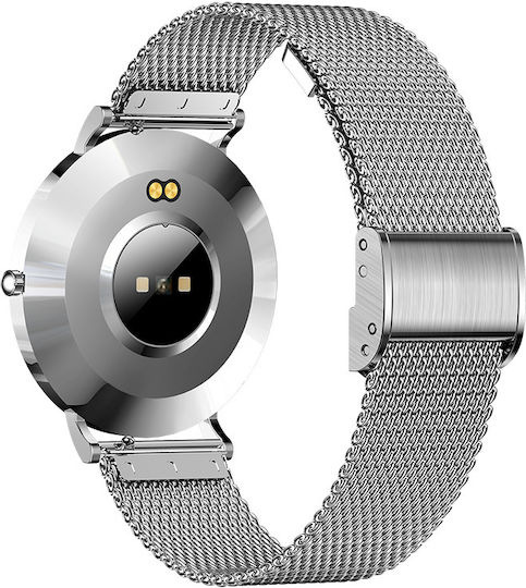 Vogue Astrea Stainless Steel 43mm Smartwatch with Heart Rate Monitor (Silver) view 4