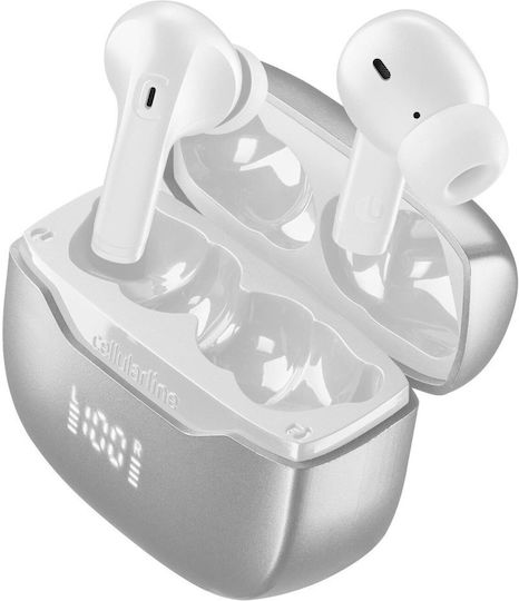Cellular Line Key Pro ENC In-ear Bluetooth Handsfree Earphones with Charging Case White view 3