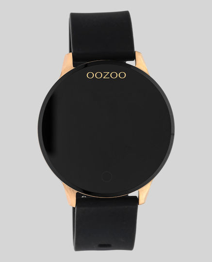 Oozoo Q00114 Stainless Steel 43mm Smartwatch with Heart Rate Monitor (Black / Gold) view 2