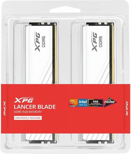 Adata Lancer Blade RGB DDR5 32GB RAM with 2x16GB Modules and Speed 6000 for Desktop AX5U6000C3616G-DTLABRWH vue 2