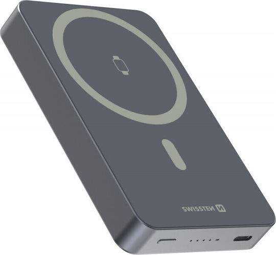 Swissten Fusion MagSafe Power Bank 10000mAh 20W With USB-C Output Port Silver