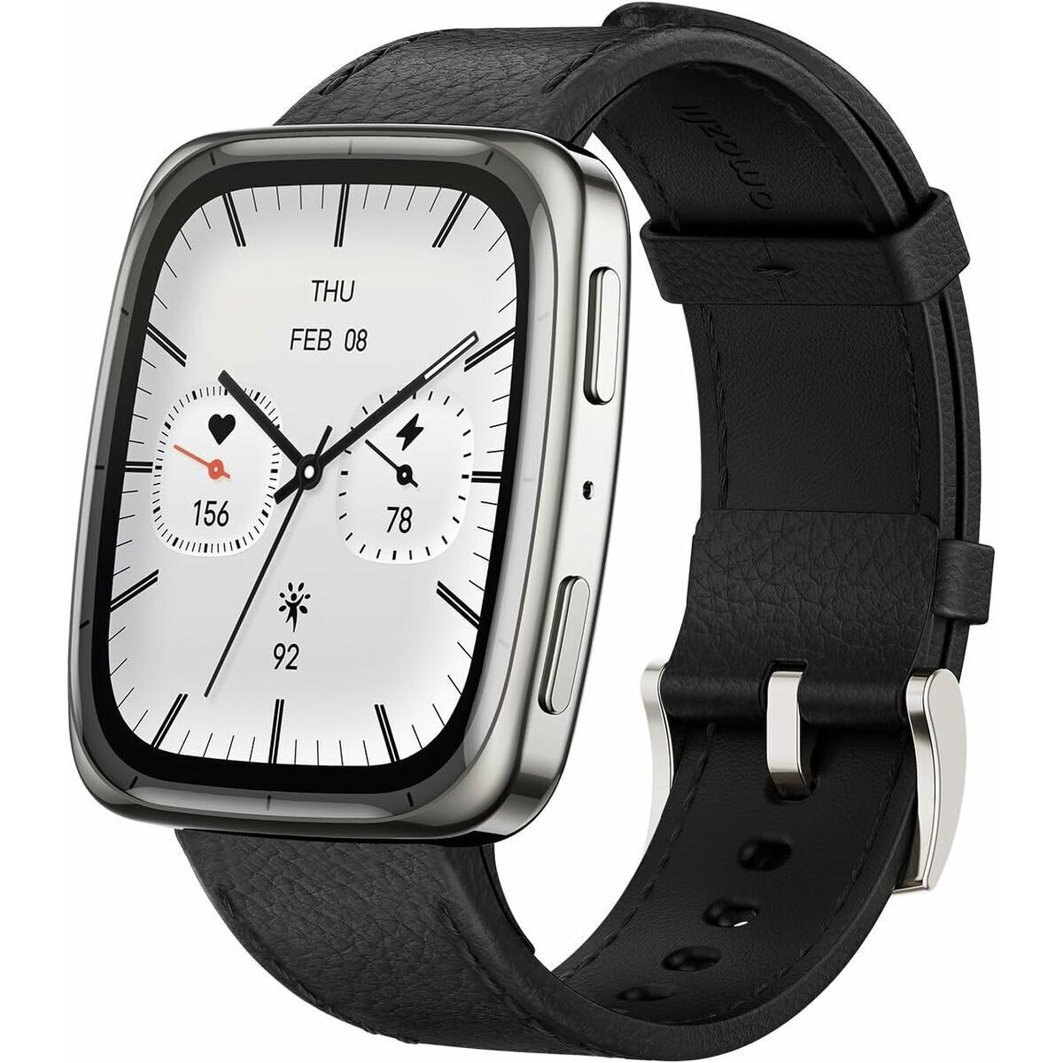 Amazfit Active 2 Square Stainless Steel 43mm Waterproof Smartwatch with Heart Rate Monitor (Black) Ansicht 5