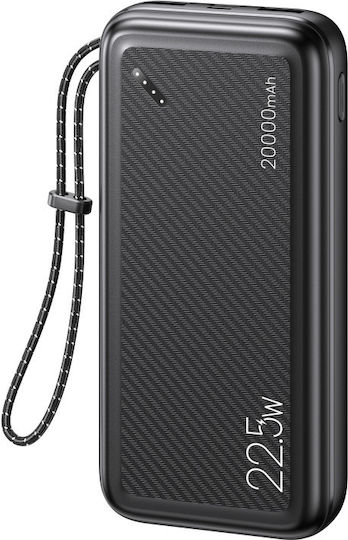 Usams PB60 Power Bank 20000mAh 22.5W with 2 USB-A Ports Power Delivery / Quick Charge 3.0 Black