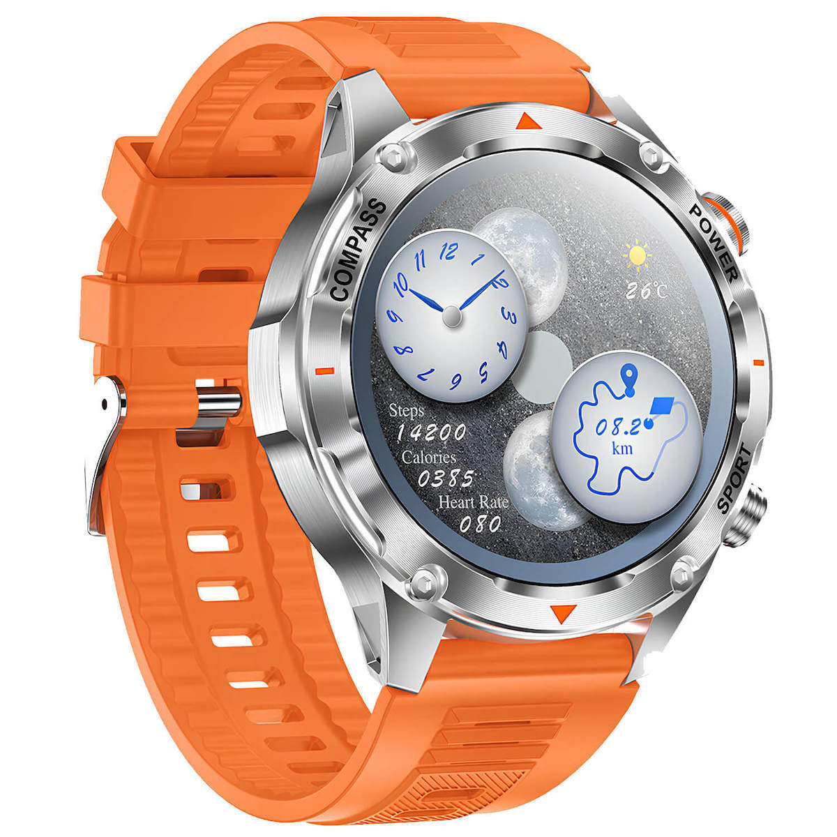 Smartwatch Microwear V65 Orange Silicone view 1
