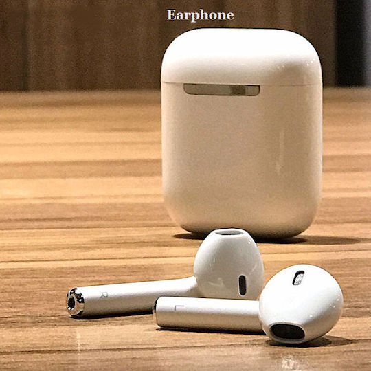 TWS i9 Earbud Bluetooth Handsfree Earphones with Charging Case White view 3