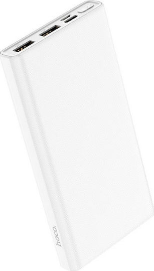 Hoco J55 Neoteric Power Bank 10000mAh with 2 USB-A Ports White view 3